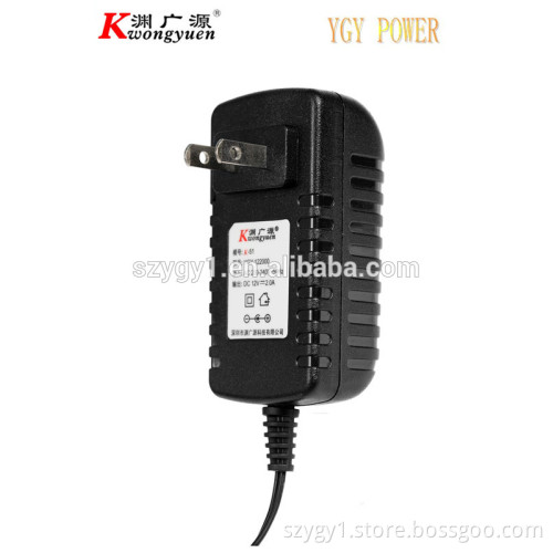 USA Plug Switching Power Supply 12V 2A for CCTV LED